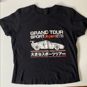 J. Galt Black crop Tee